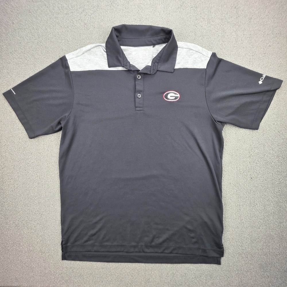 Columbia Georgia Bulldogs Polo Mens Black Omni-Wick‎ Golf Shirt Large